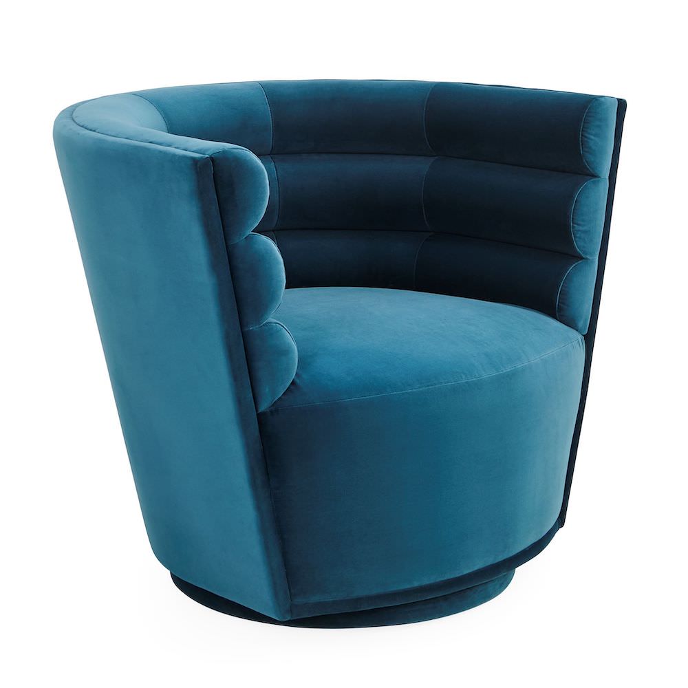 Sessel MAXIME SWIVEL CLUB CHAIR, Varese Petrol