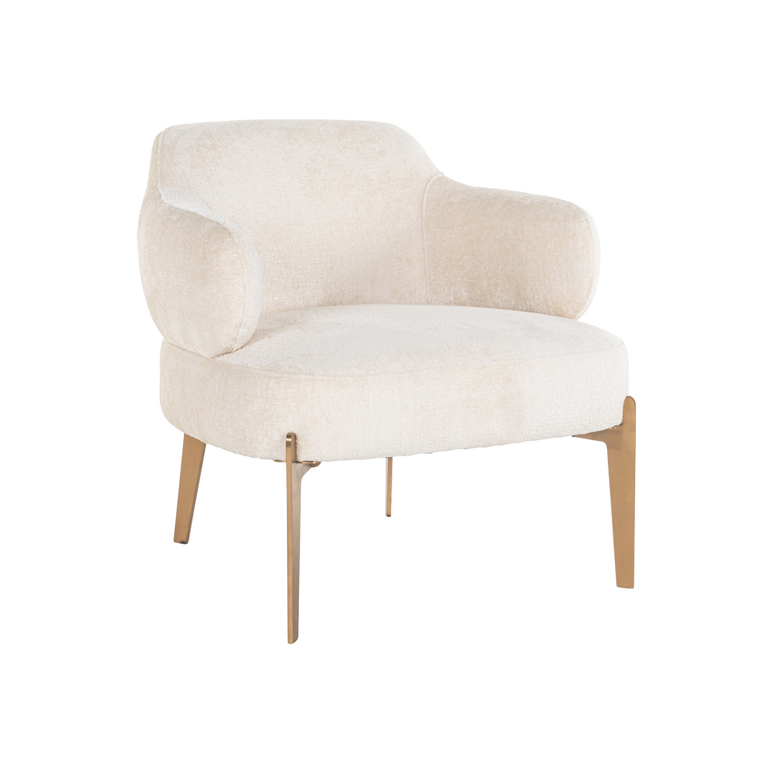 Frontansicht des Sessel Venus White Chenille von Richmond Interiors.