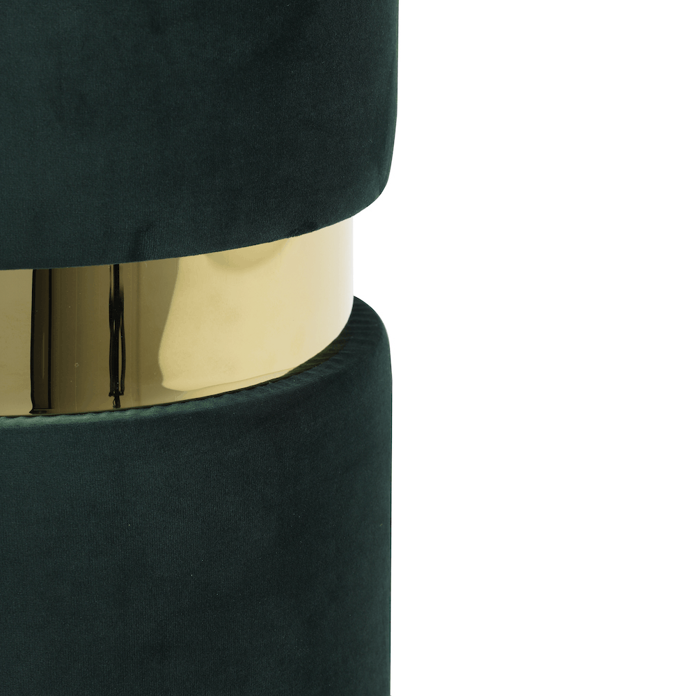 Hocker JAMEE Samt grün-gold