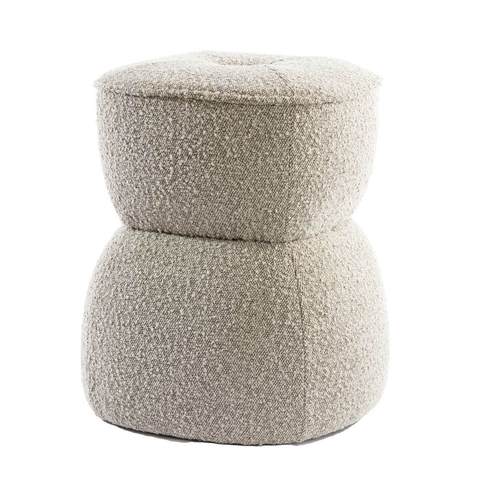 Sitzpouf LEYLA beige Ø40x46 cm