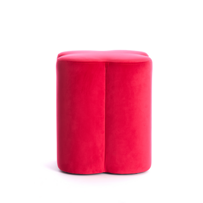 Light &amp; Living Sitzpouf NALANI Velvet Fuchsia Seitenansicht
