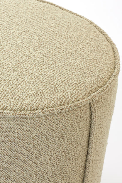 Sitzpouf  HAELEY Ø50x40 cm bouclé hell karamell