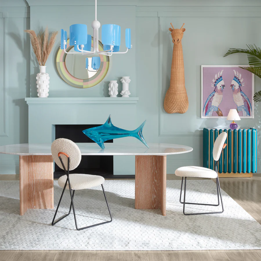 Handgegossener Acrylhai von Jonathan Adler - Wohnzimmer Dekoration