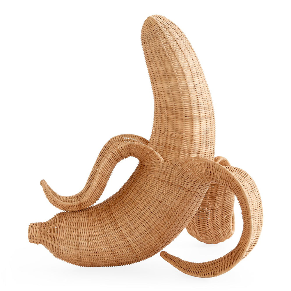 Skulptur WICKER BANANA natur Rattan von Jonathan Adler