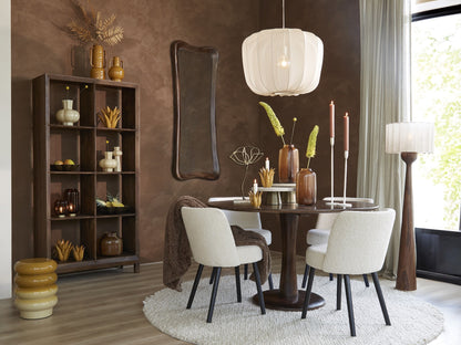 Stilvoller Textilteppich in runder Form