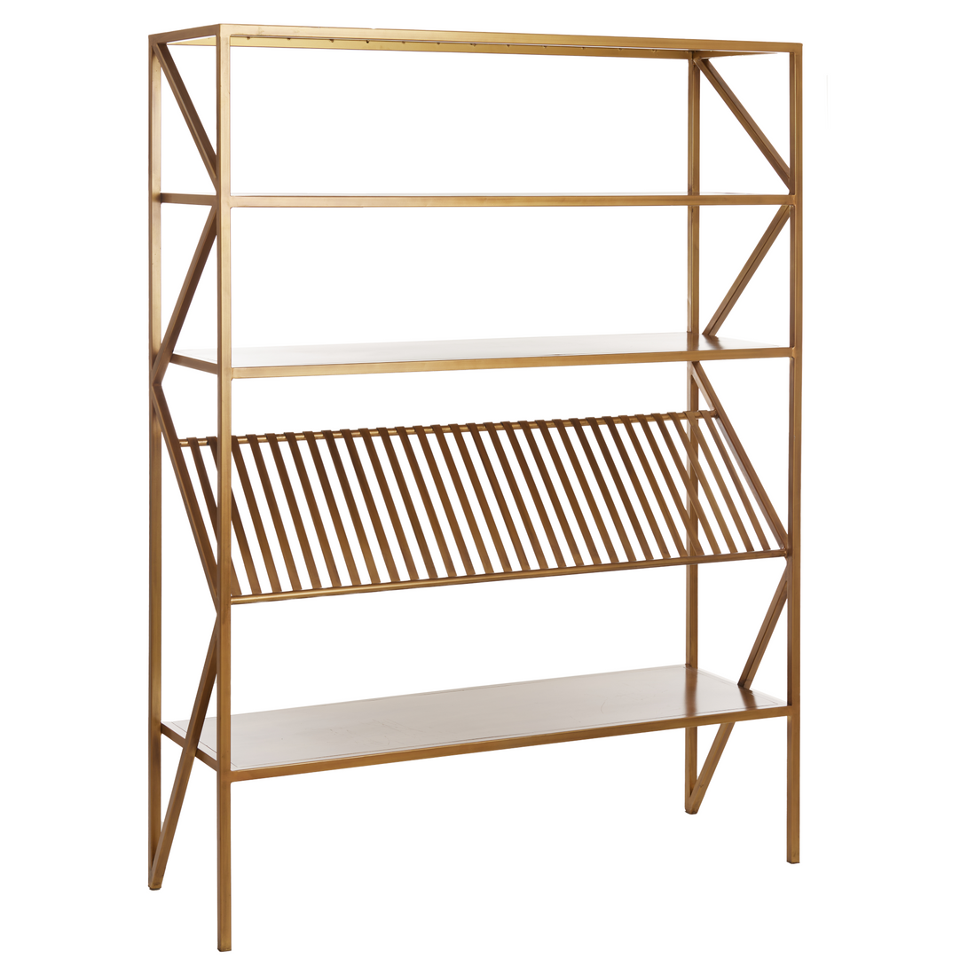 Antik-bronzefarbenes Eisenregal von Light & Living