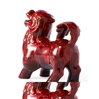 Statue QILIN rot Pols Potten