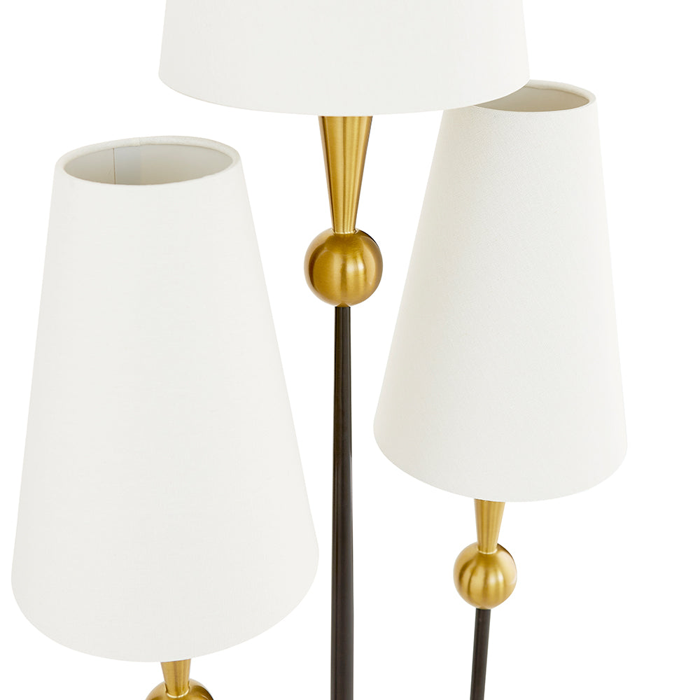 Stehlampe CARACAS CACTUS in weiß/gold von Jonathan Adler