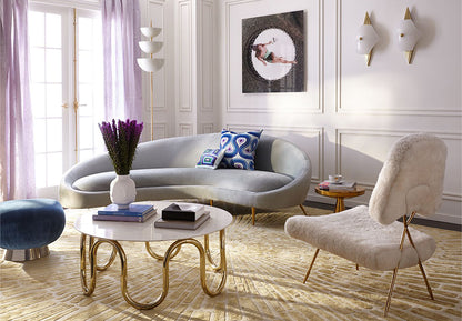 Stehleuchte LISBON elfenbein/gold von Jonathan Adler