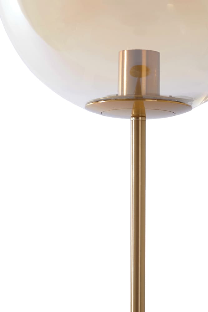 Stehleuchte MEDINA gold Perle Ø30x160 cm Rauchglas
