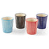 Marine Striped Coffee Cups Set mit Streifendesign aus Steingut