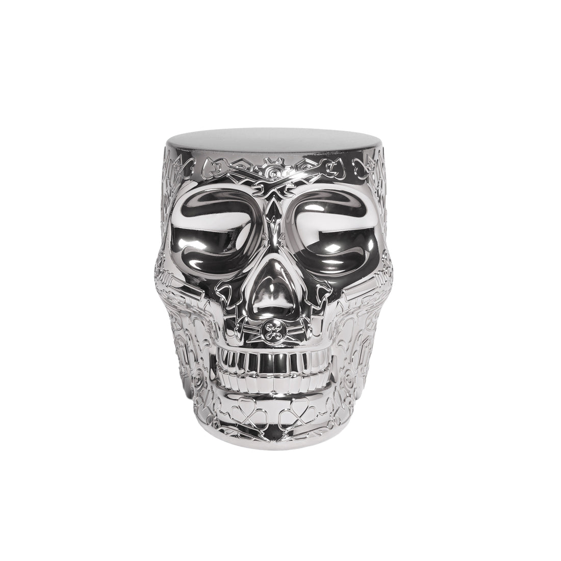 Stuhl & Beistelltisch MEXICO in Silber von Qeeboo