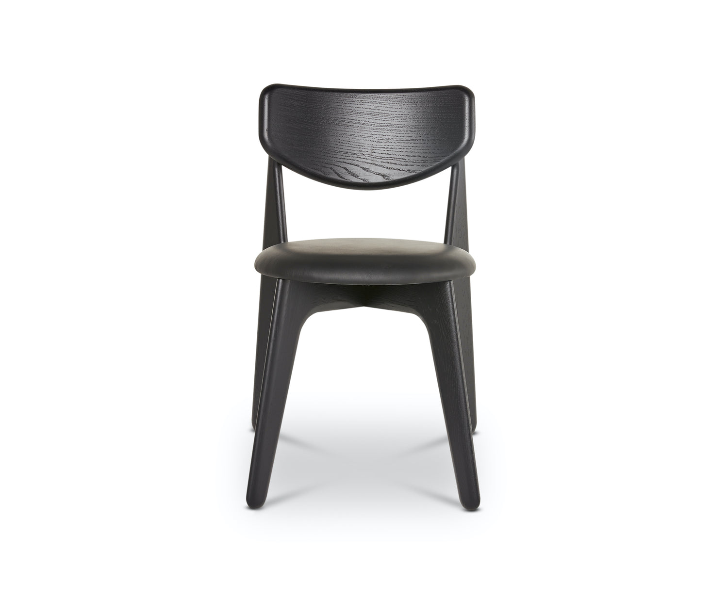 Slab Dining Chair – Black Brushed Oak &amp; Black Leather von Tom Dixon