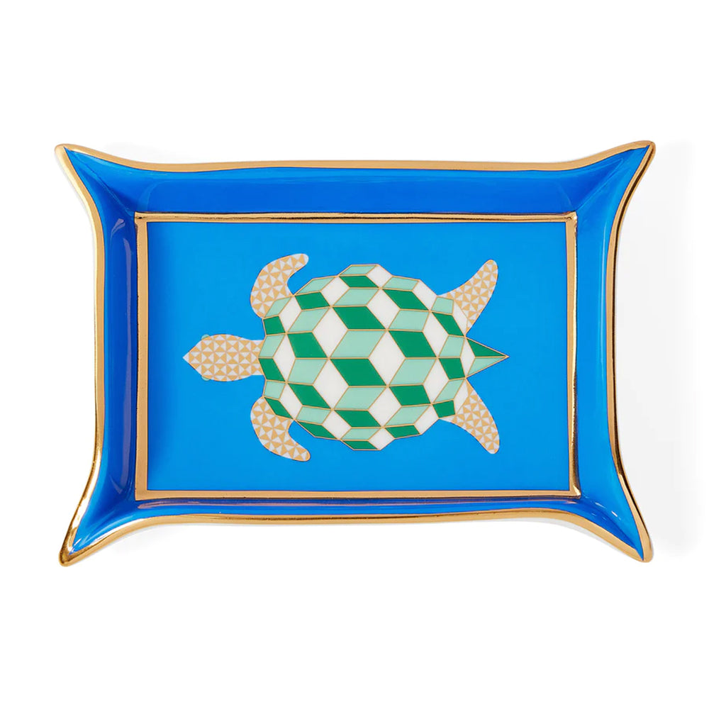 Tablett TURTLE VALET in blautönen von Jonathan Adler