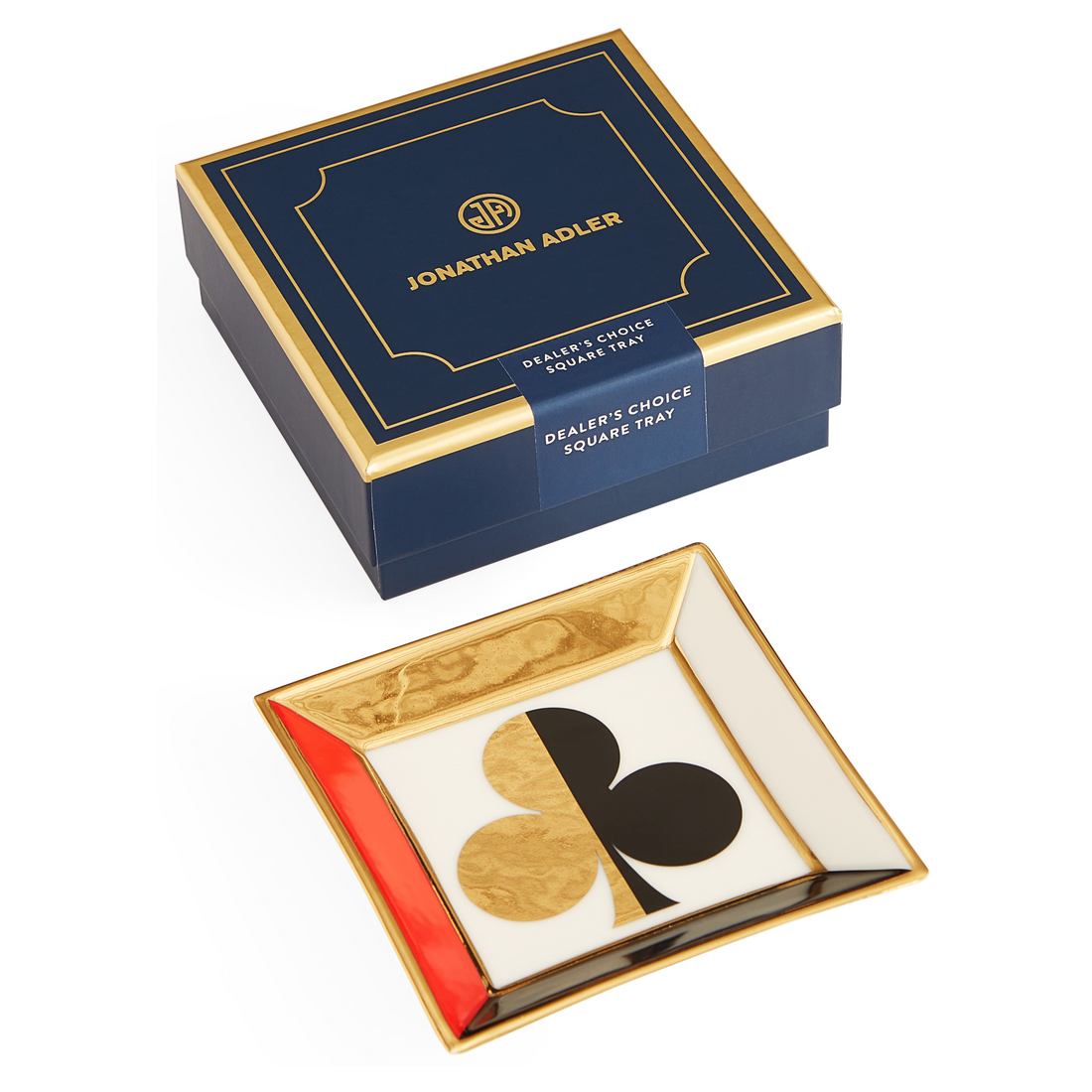 Quadratisches Tablett mit Kartenmotiv von Jonathan Adler.