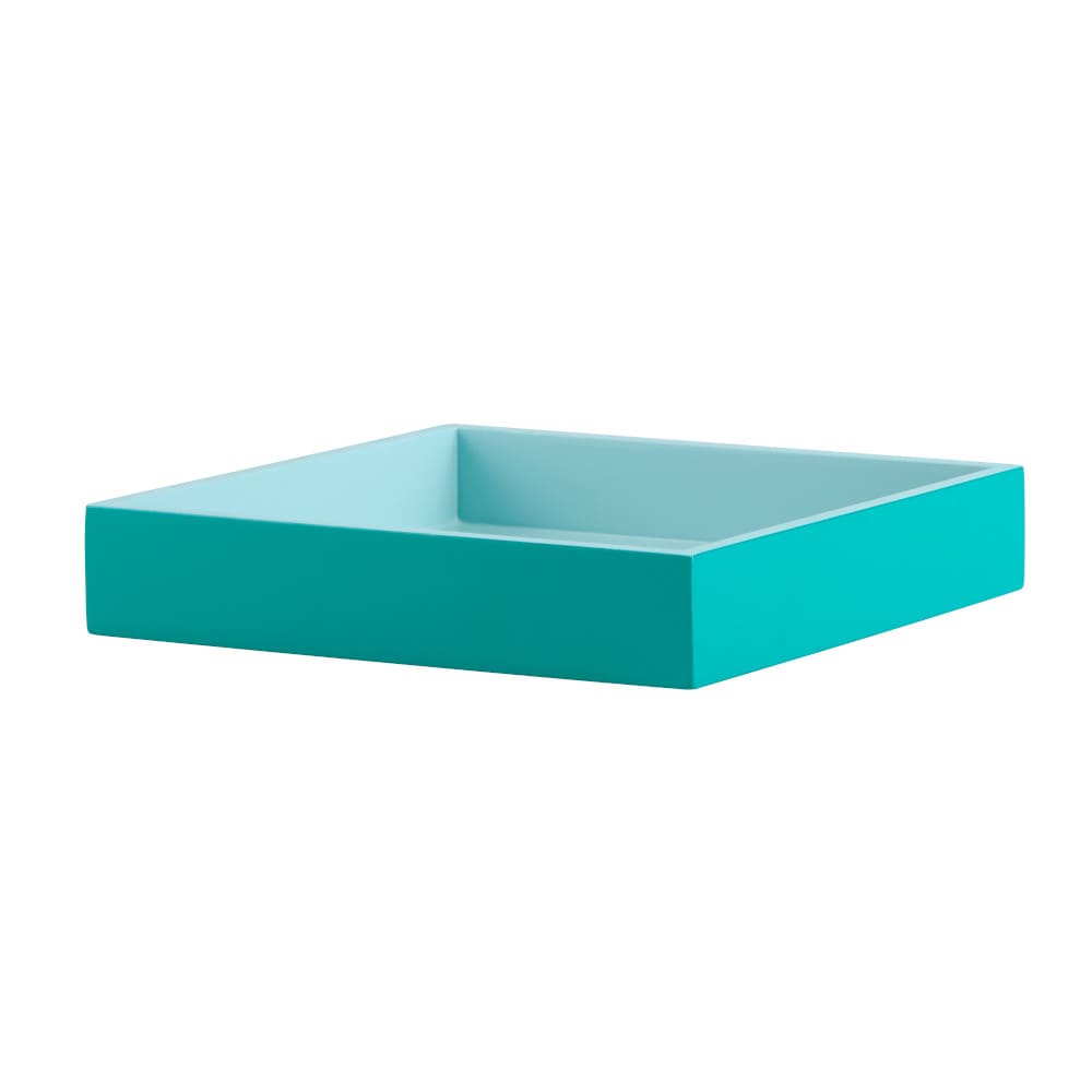 Tablett SPA Shiny Blau S quadratisch 19x19x3,5cm