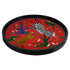 Serviertablett Tray Jungle Red mit Zebra, Leopard und tropischen Pflanzen von Ortigia Sicilia