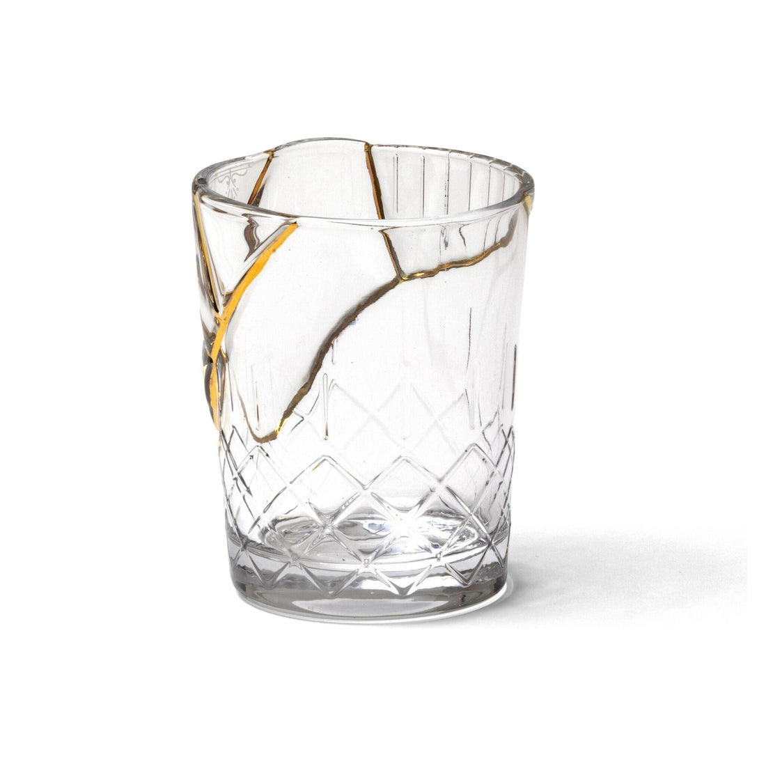 Kintsugi Glass mit Goldveredelung für stilvolle Tischkultur