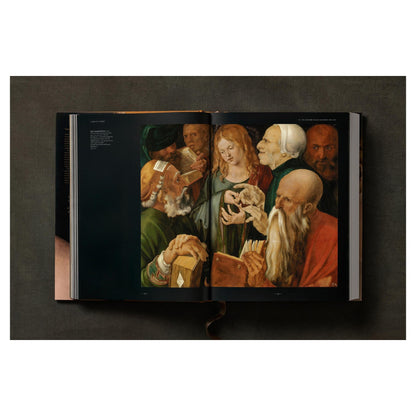 Titeltypografie „Dürer“ in Goldfolie.