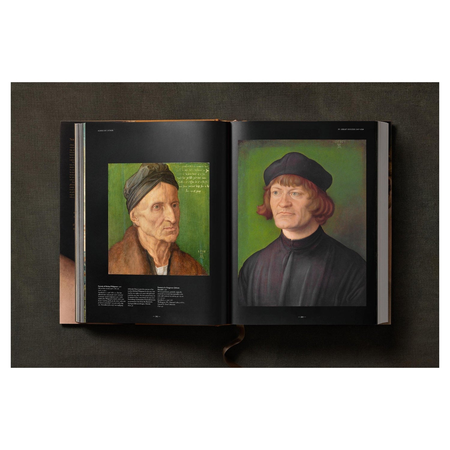 Detail des gemalten Gesichts auf dem Dürer-Cover.