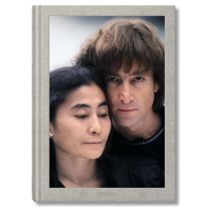 Porträtfoto von John Lennon und Yoko Ono in sanften Farben in Leinen-Schlagkassette
