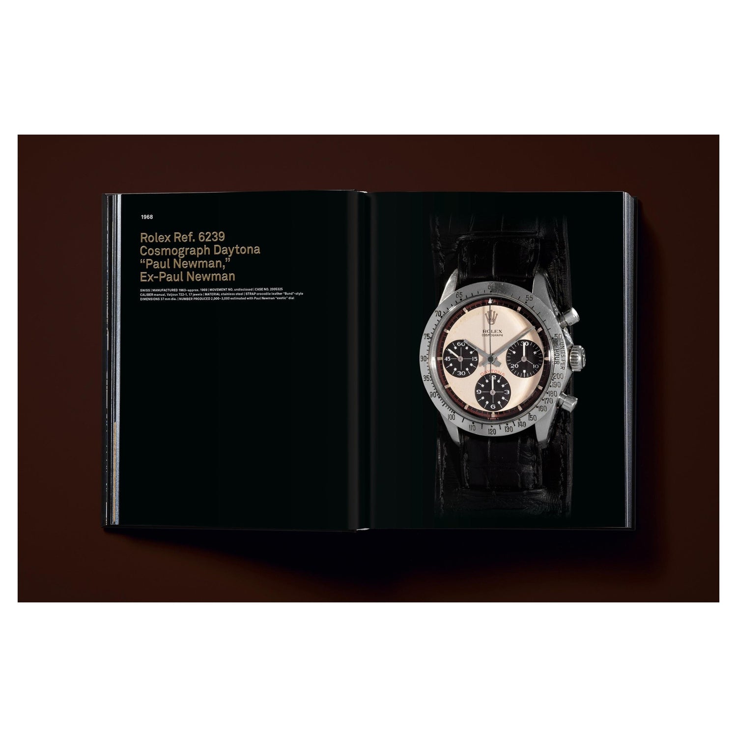 Großformatige Uhrendarstellung auf schwarzem Hintergrund