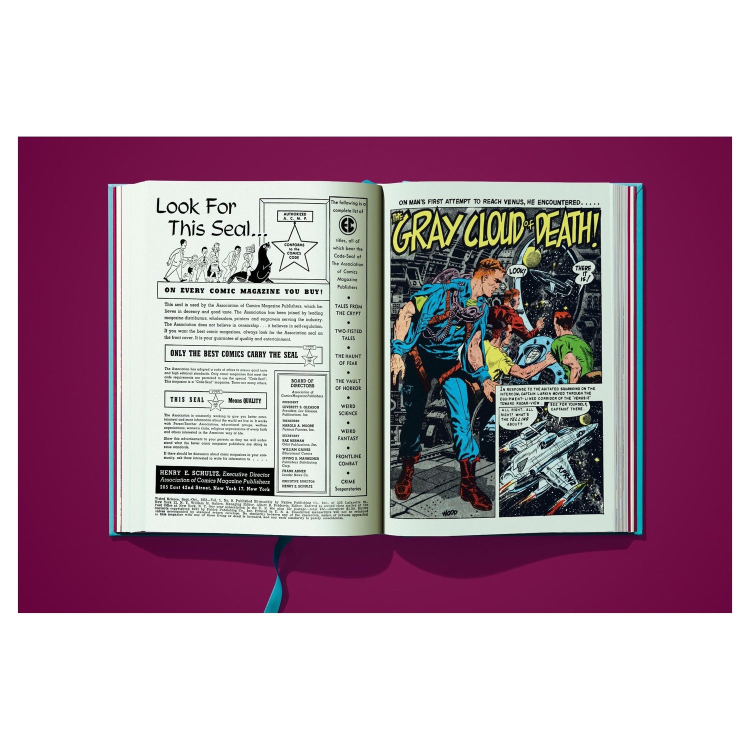 Großformatiger EC Comics Band Weird Science Vol. 1 mit Kunstleder-Einband