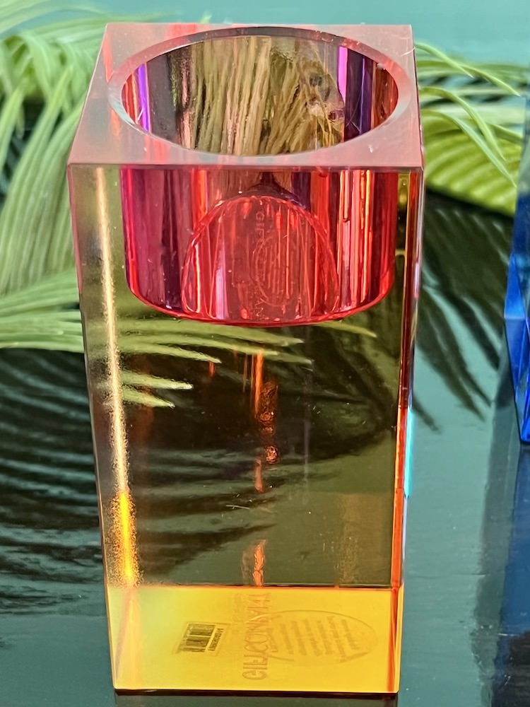 Teelichthalter SARI orange-rot