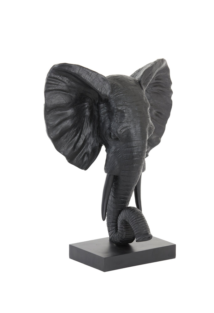 Tierfigur ELEPHANT matt schwarz