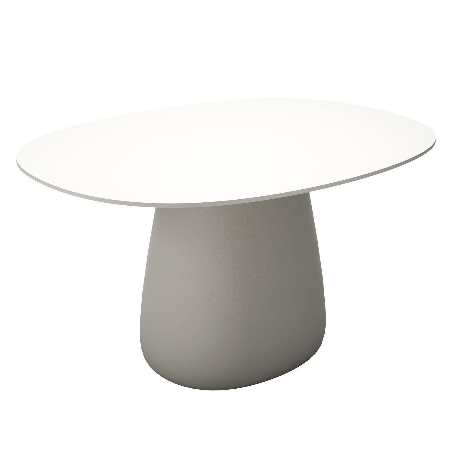 Cobble Table TOP 135, für drinnen &amp; draußen in warm weiss