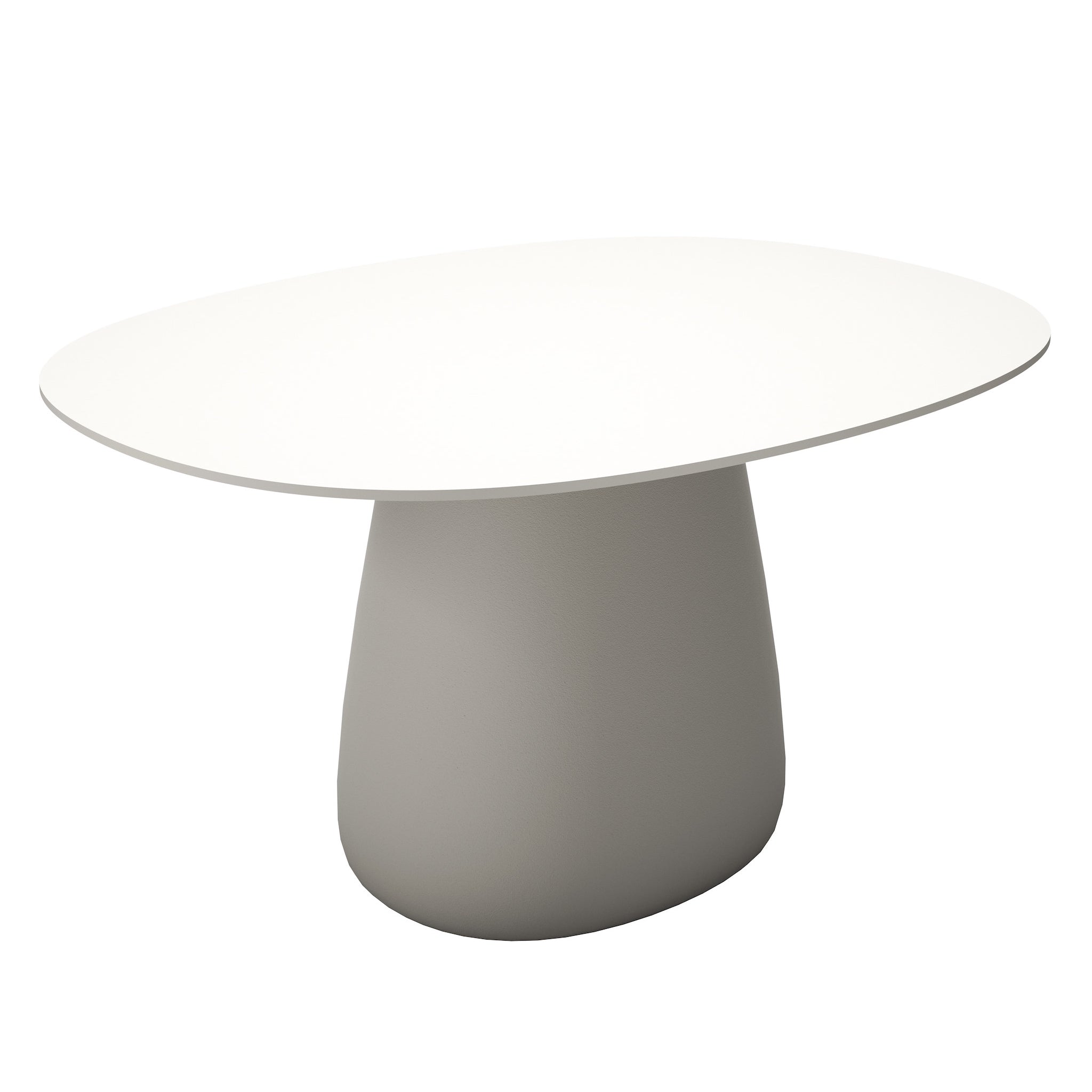 Cobble Table TOP 135, für drinnen &amp; draußen in warm weiss