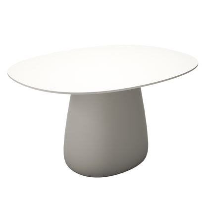 Cobble Table TOP 135, für drinnen &amp; draußen in warm weiss