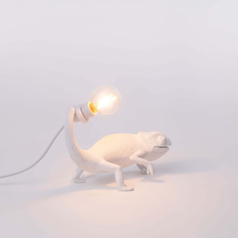 Tischlampe CHAMELEON weiß mit USB