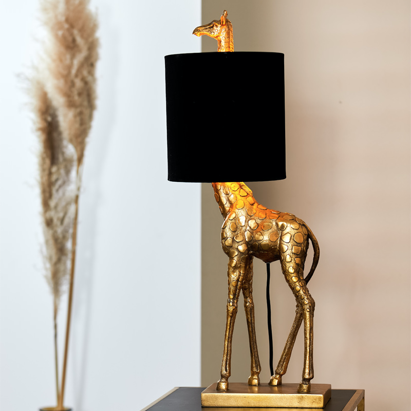 Tischlampe GIRAFFE bronze-schwarz