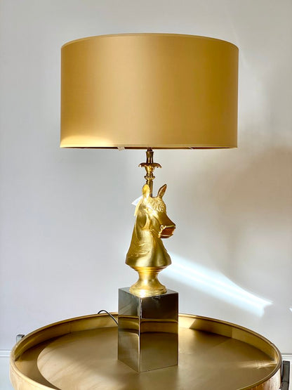 Tischlampe CAPRILLI goldenes Pferd