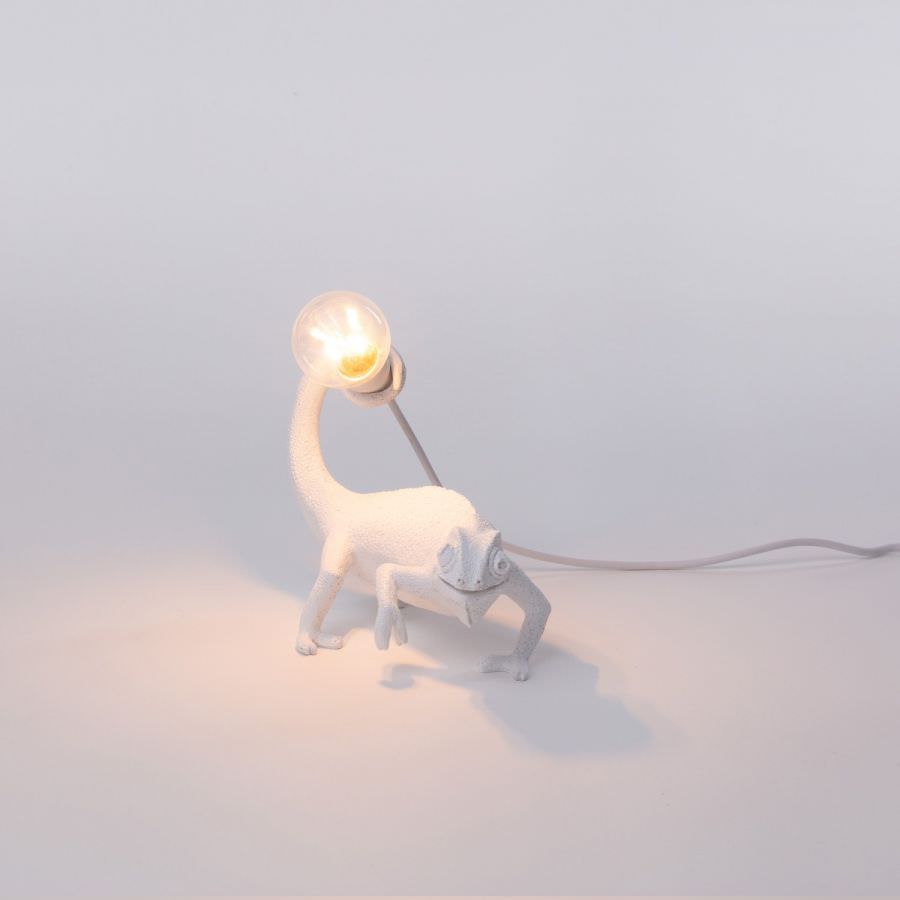 Tischlampe CHAMELEON weiß mit USB