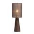 Design-Tischlampe mit Textilschirm in leinen brown