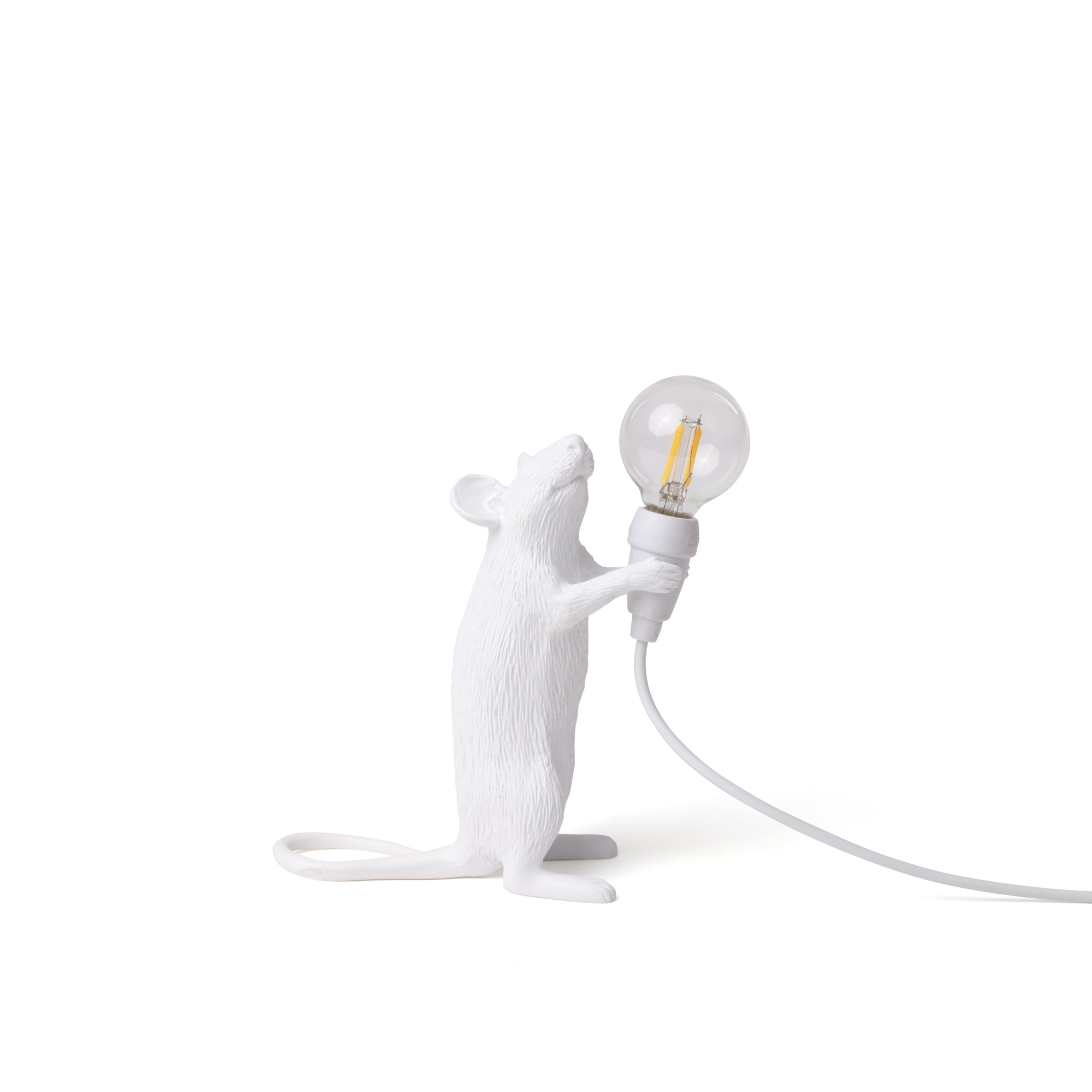 Tischlampe MOUSE STEP weiß von Seletti – ikonisches Design mit verspieltem Charakter