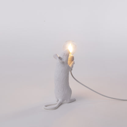 Tischlampe MOUSE STEP weiß von Seletti – ikonisches Design mit verspieltem Charakter