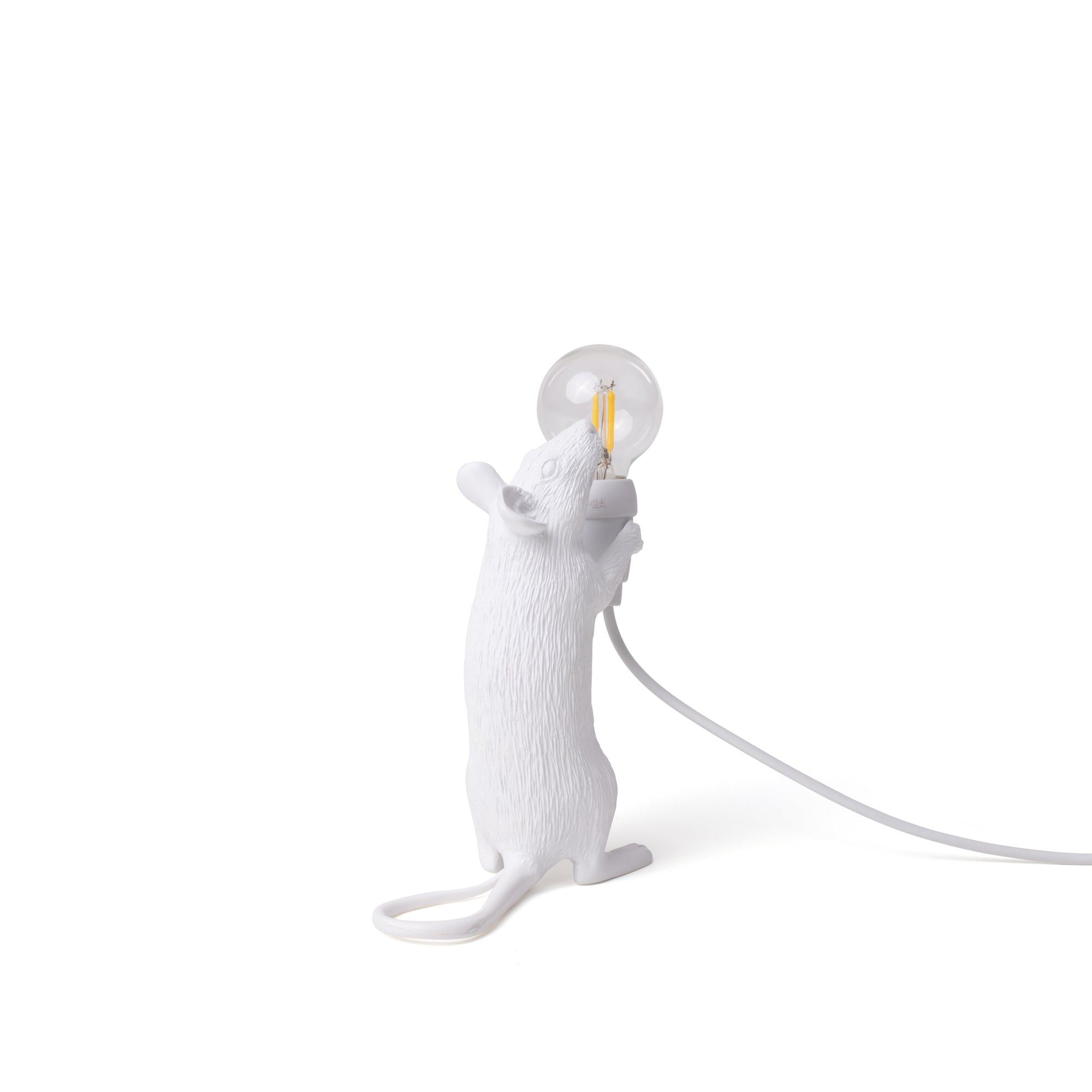 Tischlampe MOUSE STEP weiß von Seletti – ikonisches Design mit verspieltem Charakter
