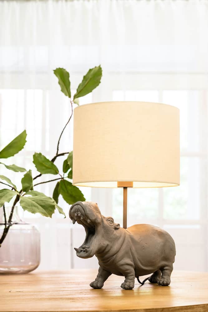 Tischlampe HIPPO grau