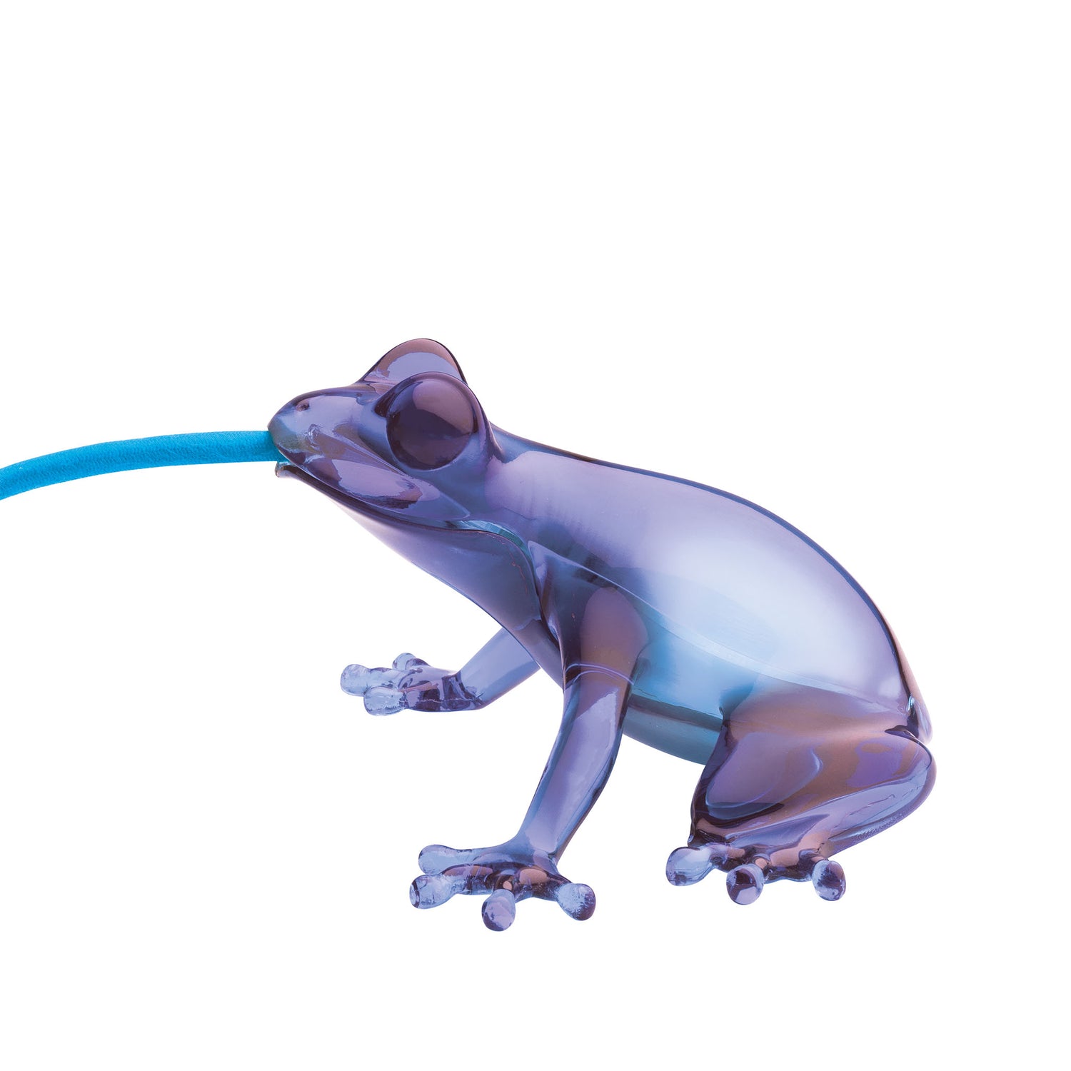 Leuchte HUNGRY FROG - in blau von der Seite