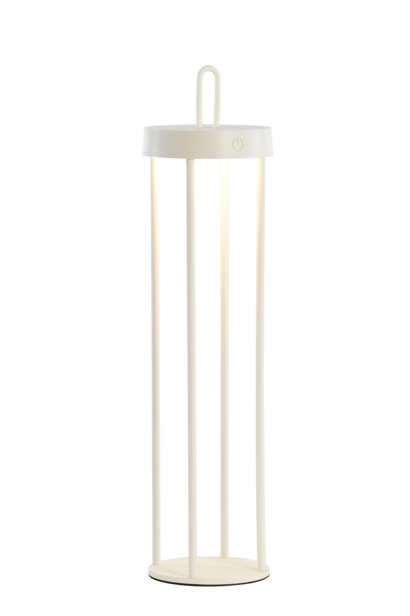 Lámpara de mesa LED ISALO, Ø13x50 cm crema