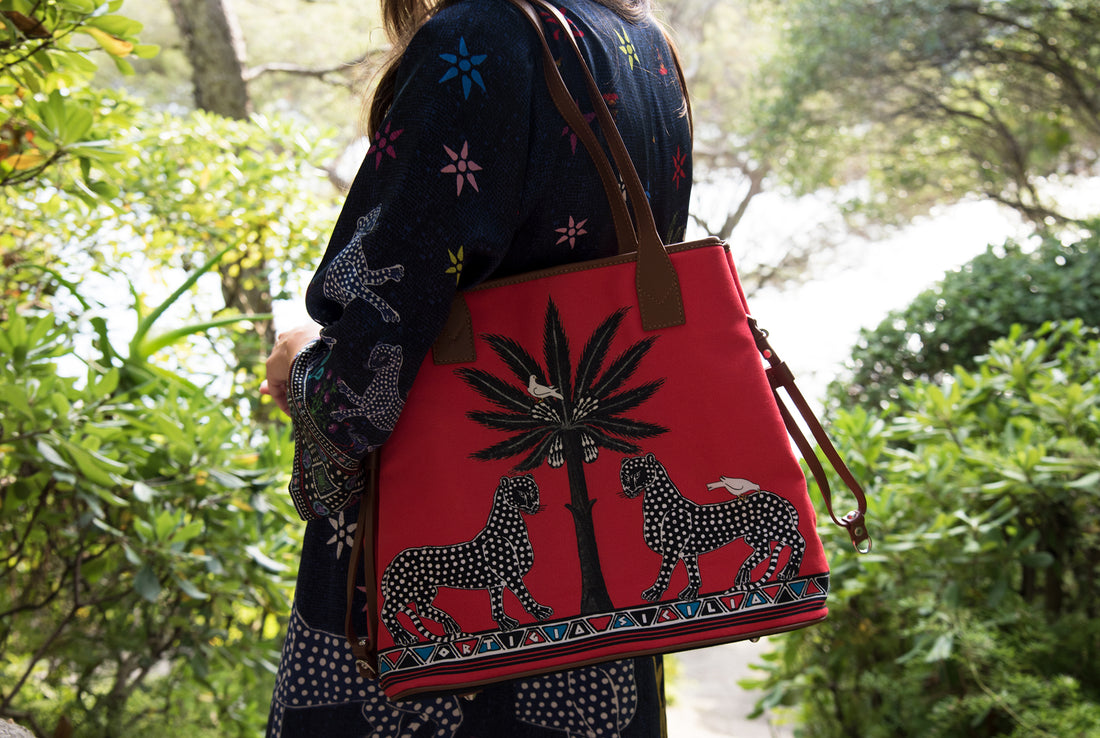 Tote Bag GATTOPARDO ROSSO in Rot von Ortigia Sicilia