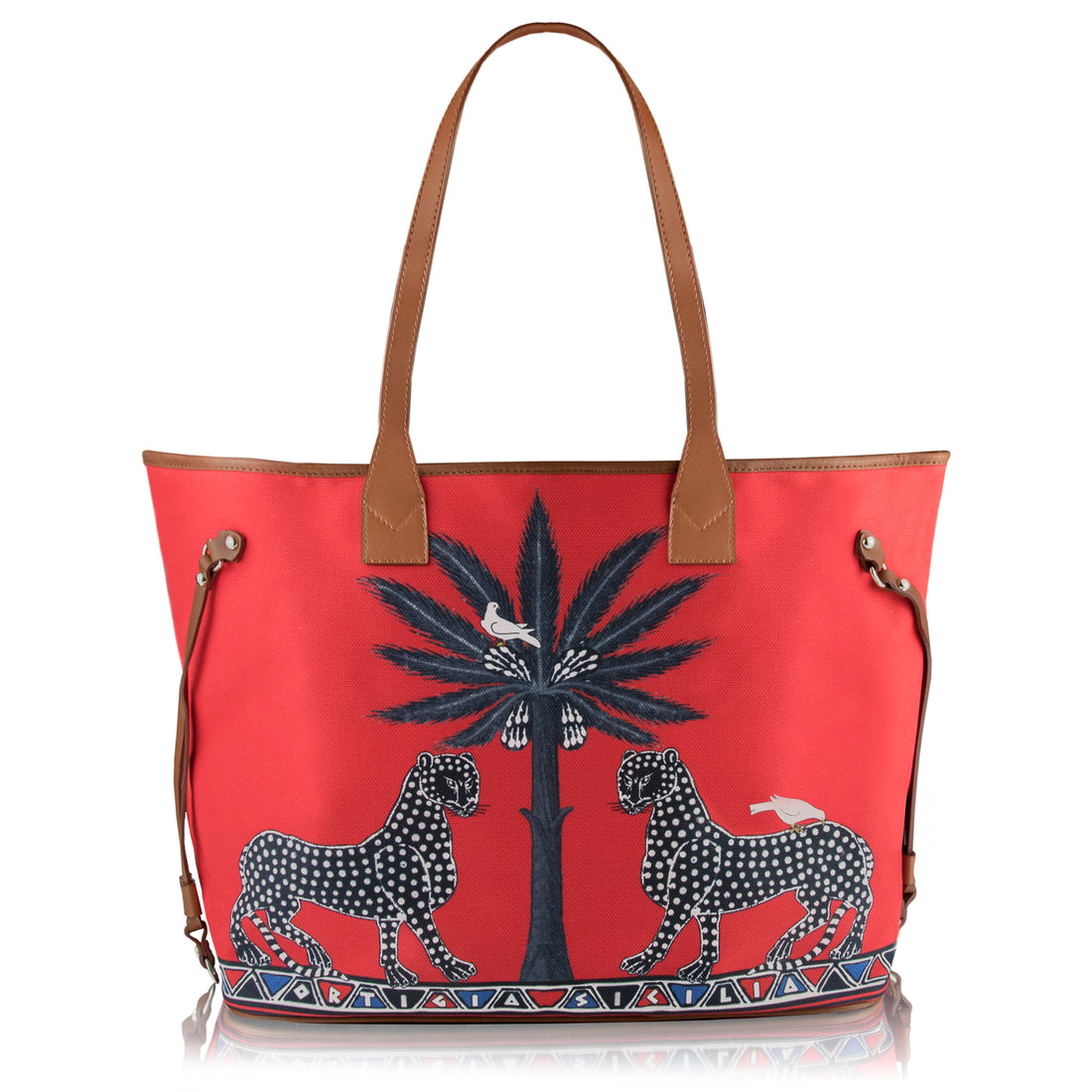 Tote Bag GATTOPARDO ROSSO in Rot von Ortigia Sicilia