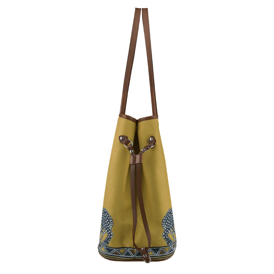 Tote Bag GATTOPARDO SAHARA in Gelb von Ortigia Sicilia