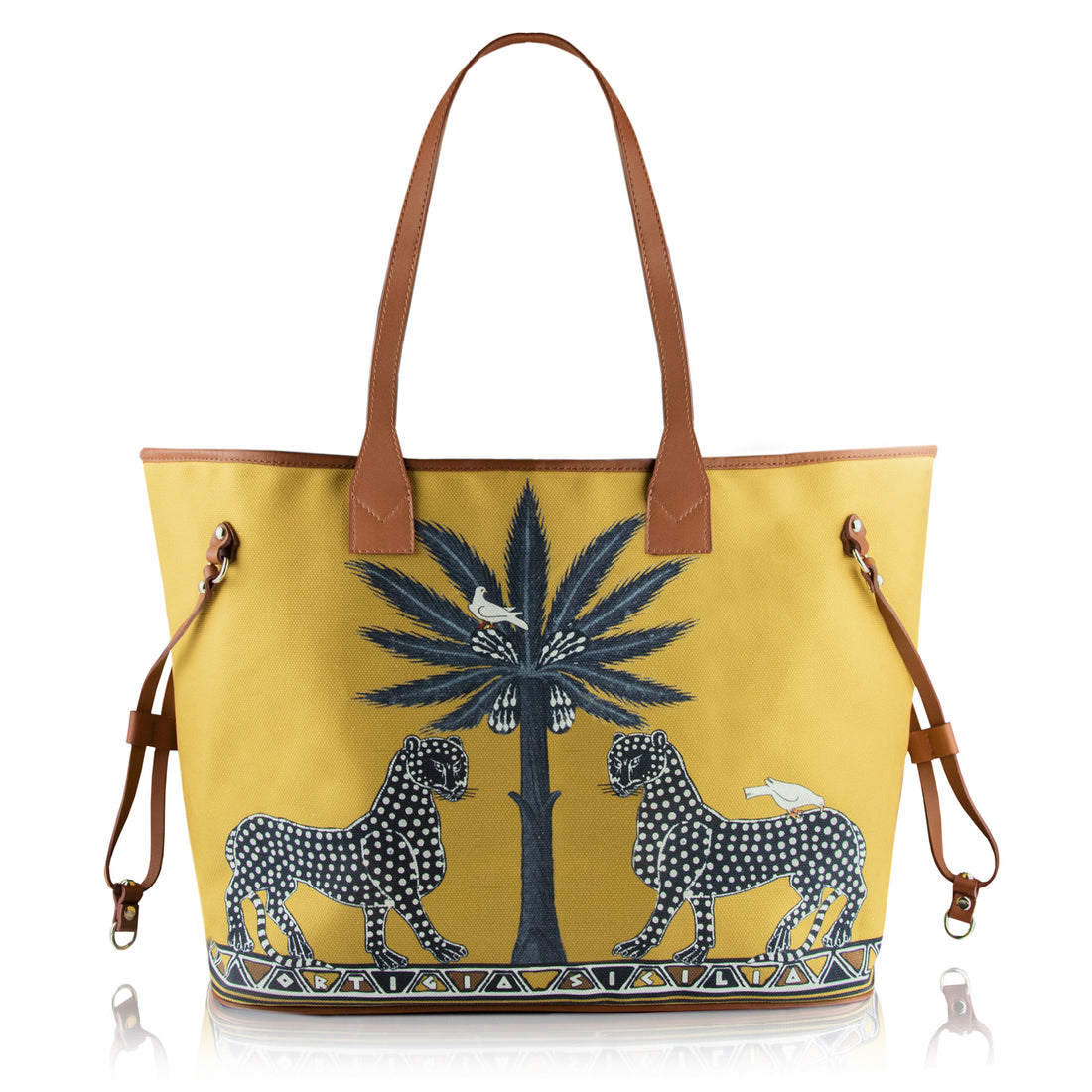 Tote Bag GATTOPARDO SAHARA in Gelb von Ortigia Sicilia