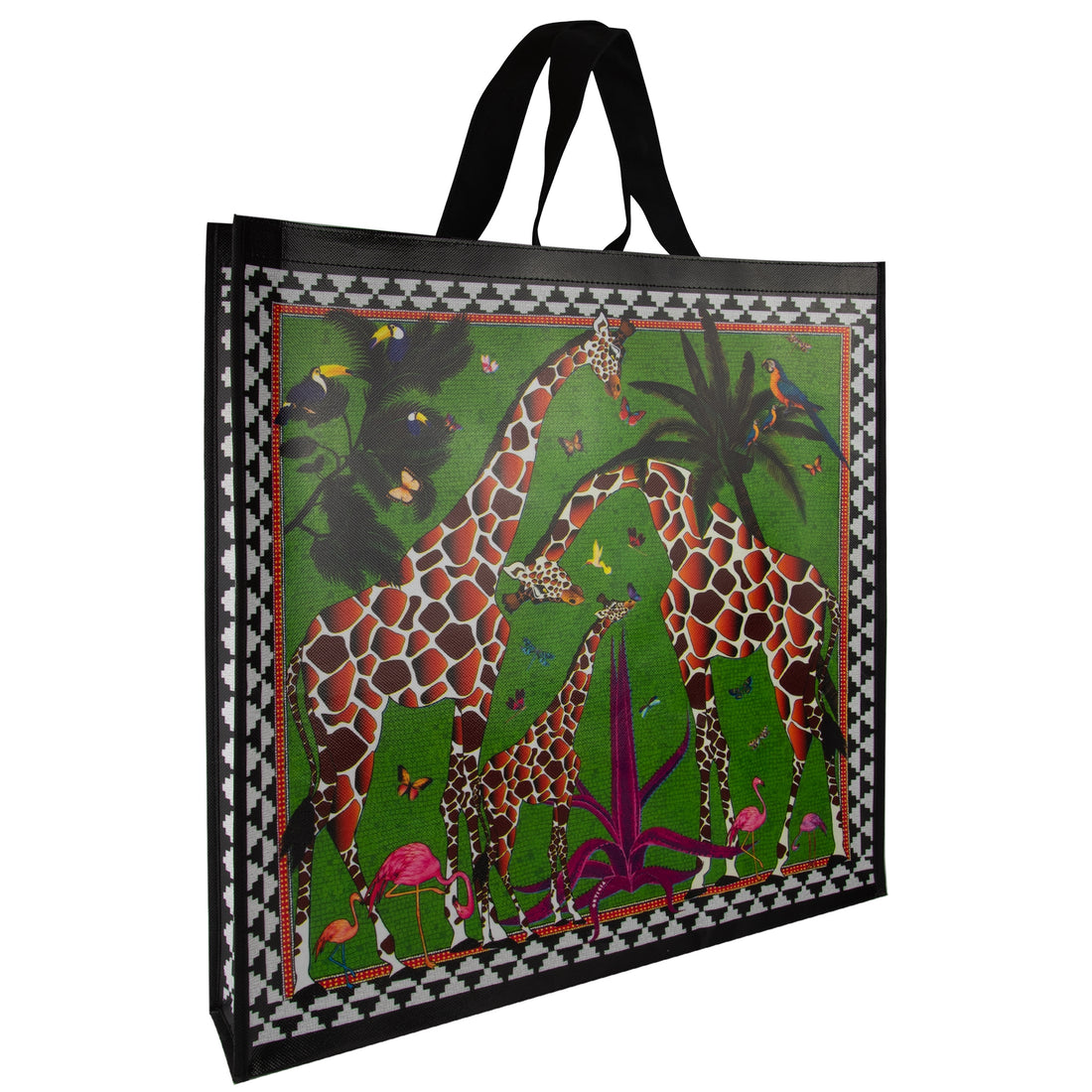 Tragetasche CARRIER TOTE BAG GIRAFFE grün