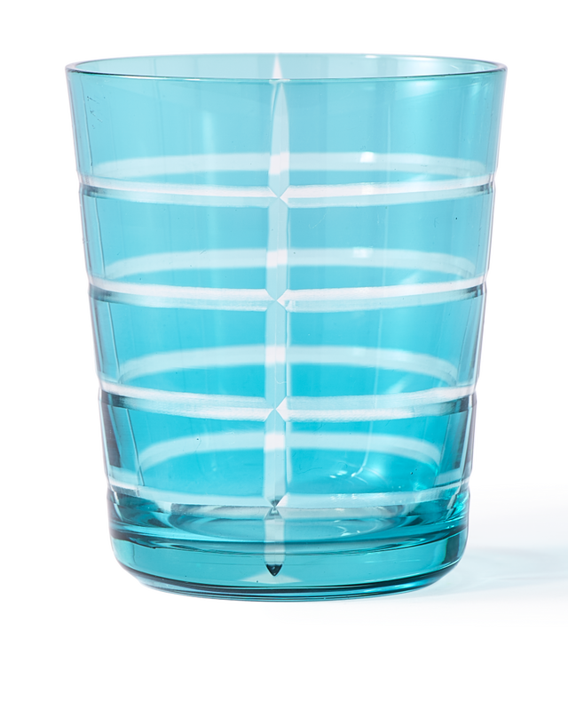 Trinkglas CUTTINGS aqua-blau
