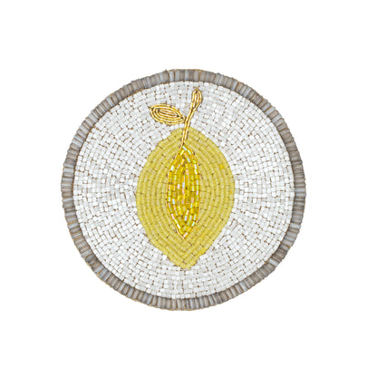 handbestickte Untersetzer &quot;Lemon&quot; – 4er-Set von Joanna Buchanan